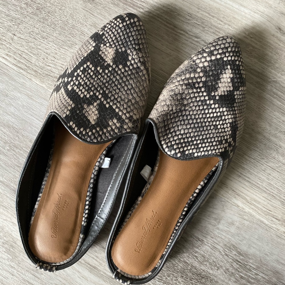Faux Leather Snake Skin Mules - Universal Thread™